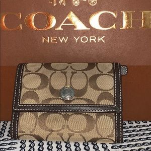 Coach Leather trifold wallet